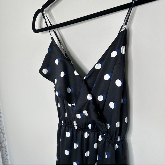 New Victoria’s Secret Black‎ Polka Dot Wide Leg Jumpsuit Size Small  Lounge Sexy - Picture 8 of 11